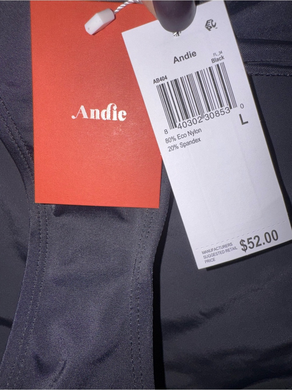 Andie Black Bikini Bottoms NWT - Picture 3 of 5